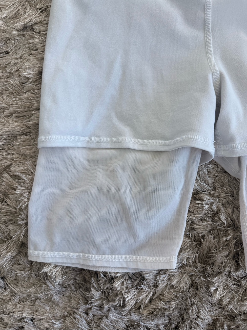 ALO Yoga High-Waist Lavish Mesh Shorts – White – Size Medium 🤍 - Picture 7 of 8
